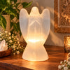 Selenite Lamp - Angel in a cozy room