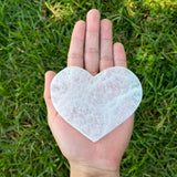 Selenite Heart Flat Coaster