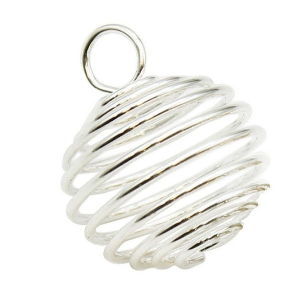 Silver Crystal Cage Pendant