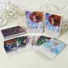 Star Temple tarot cards on a white surface with decorative elements