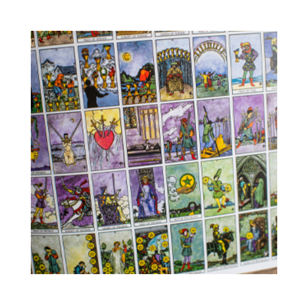 The Weiser Tarot Card Sticker Book Earths Elements