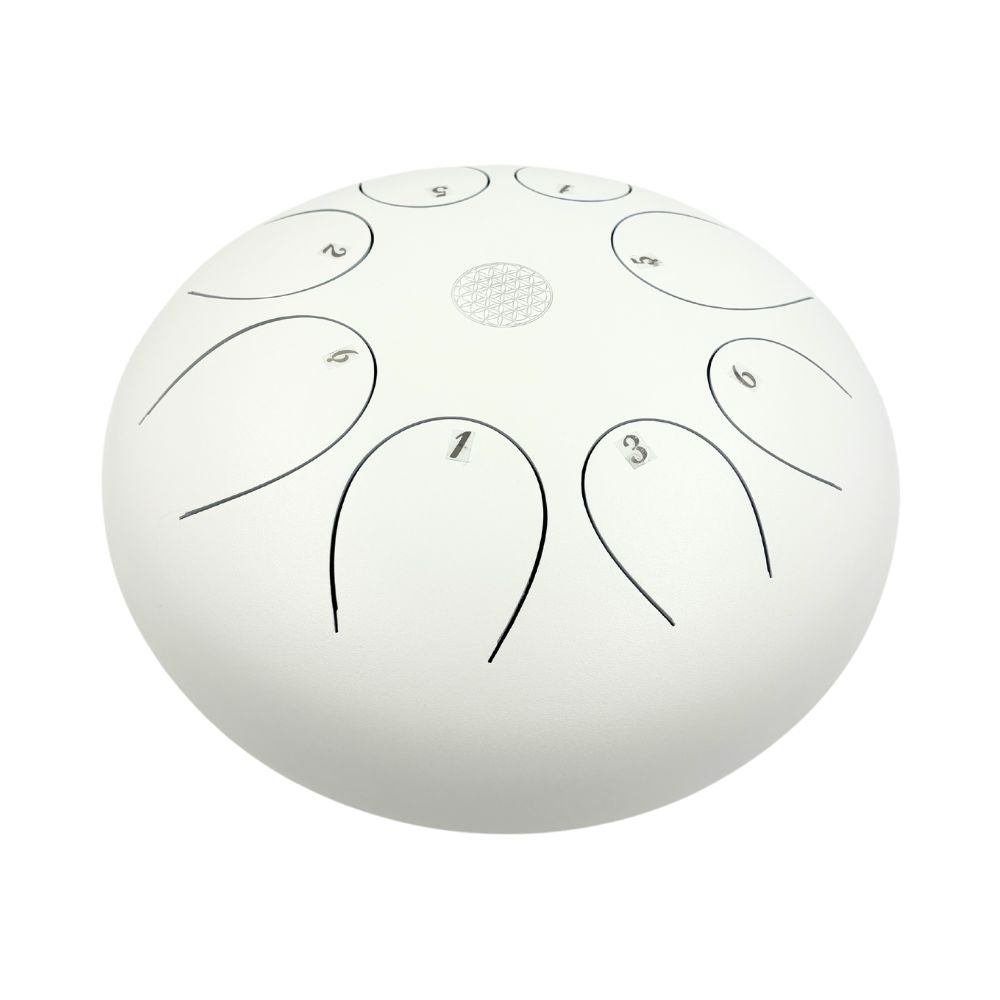 White Steel Tongue Drum - 10"