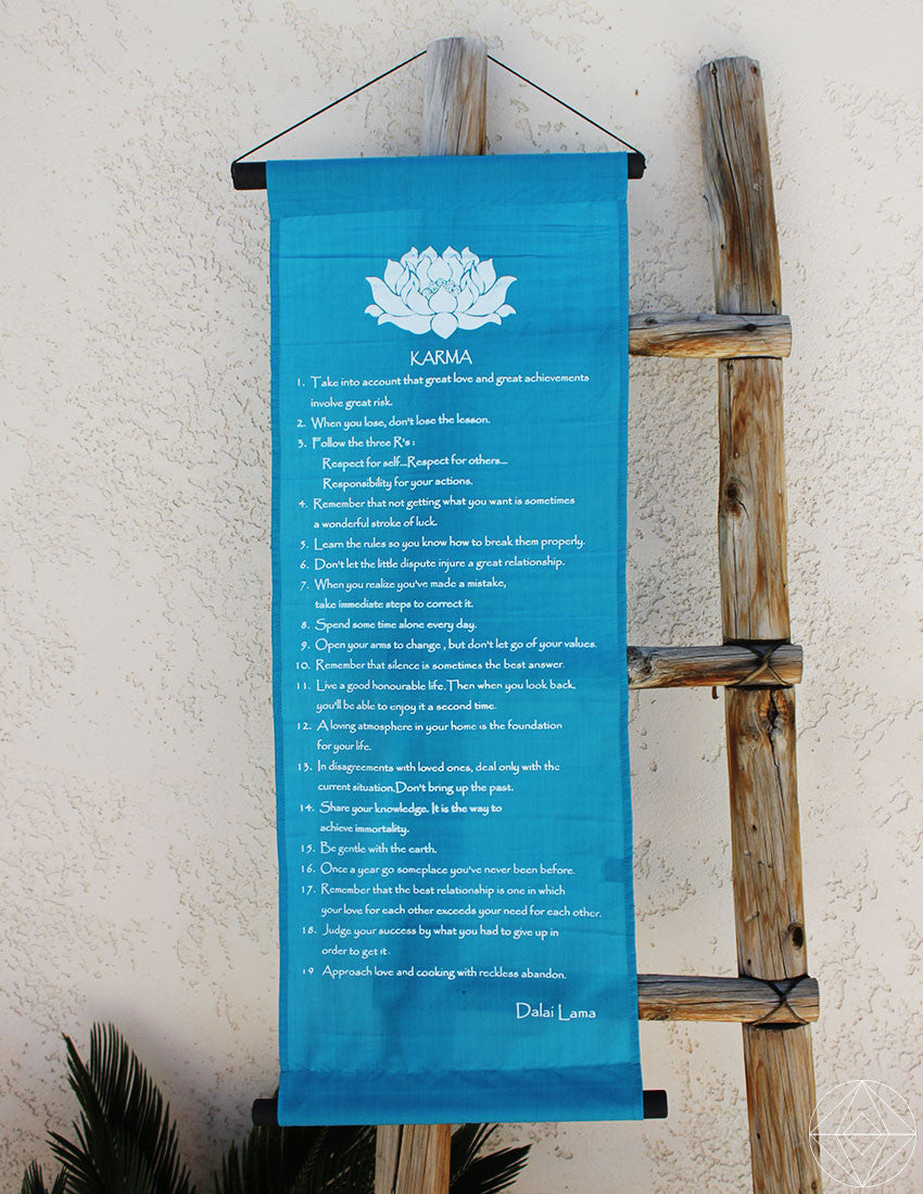 Dalai Lama Karma Banner - Earth's Elements