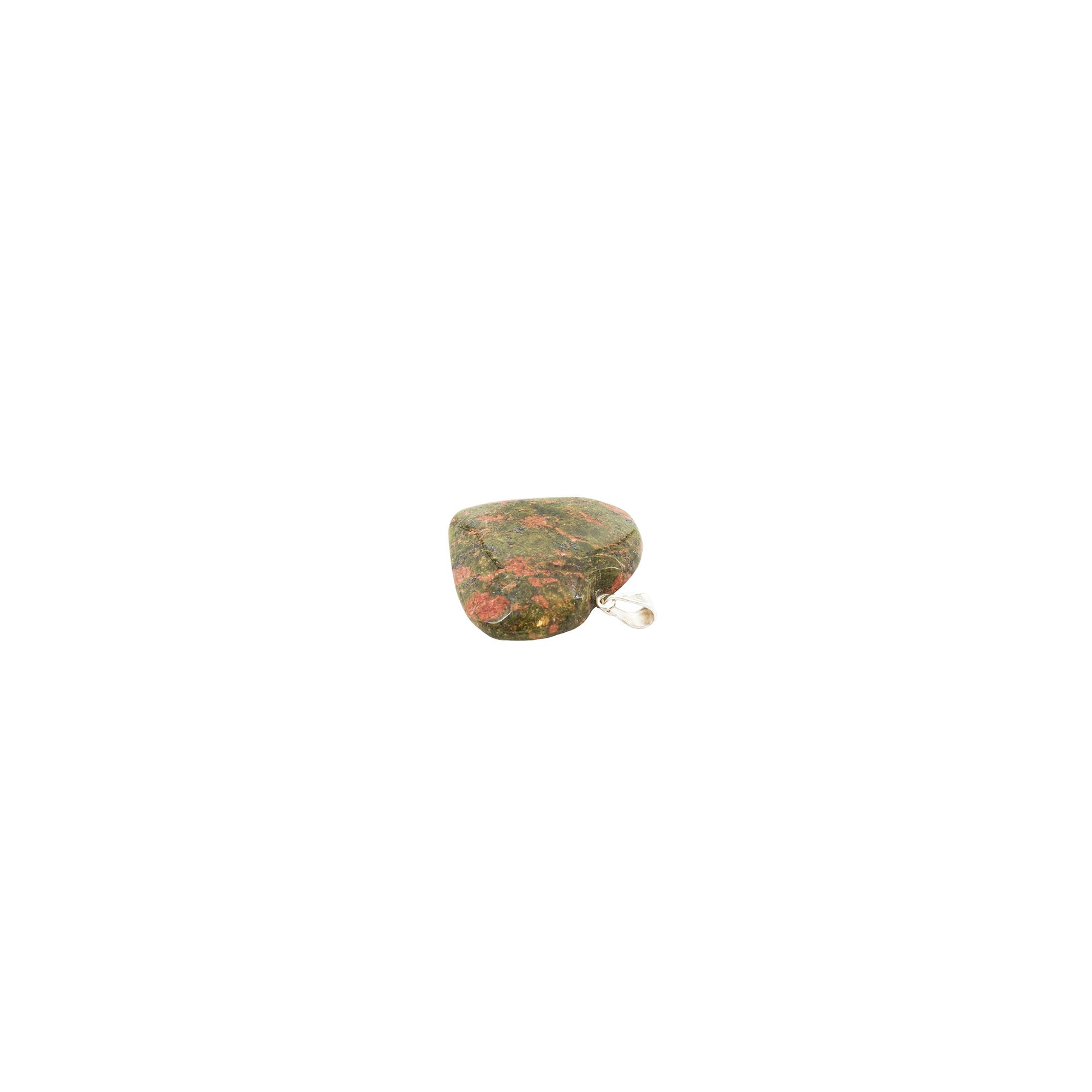Unakite Jasper Mini Heart Pendent