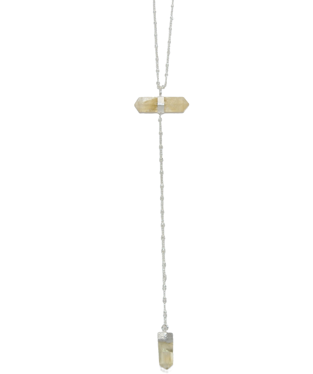 Limited Edition Citrine Double Crystal Necklace Earths Elements