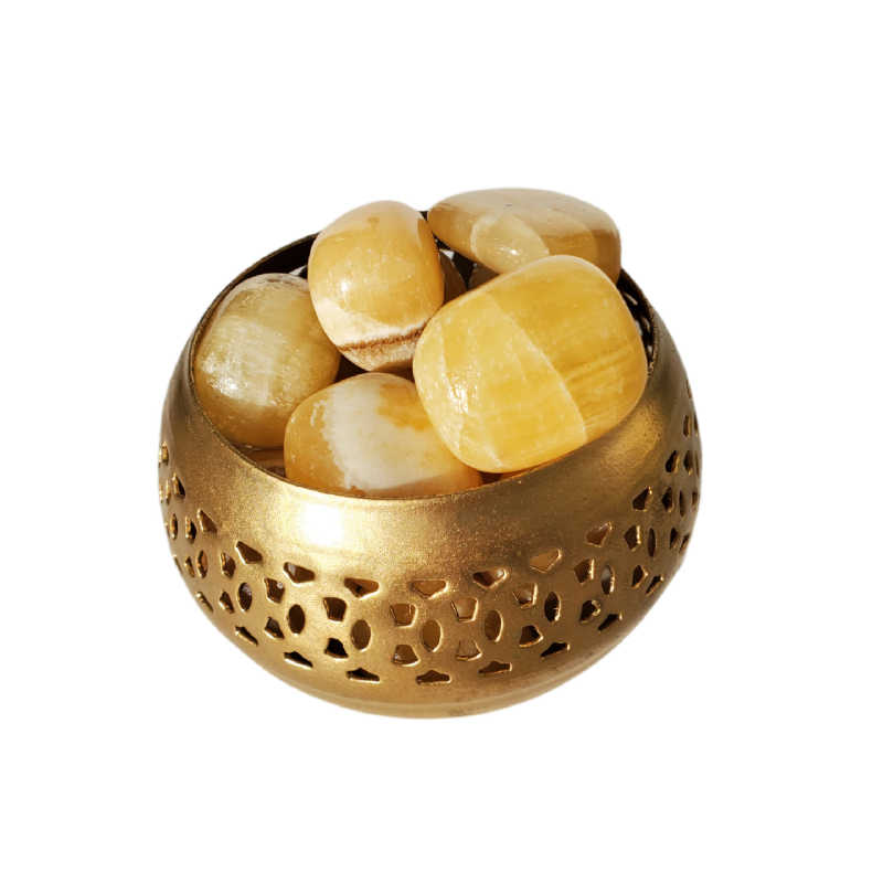 Honey calcite - Tumbled