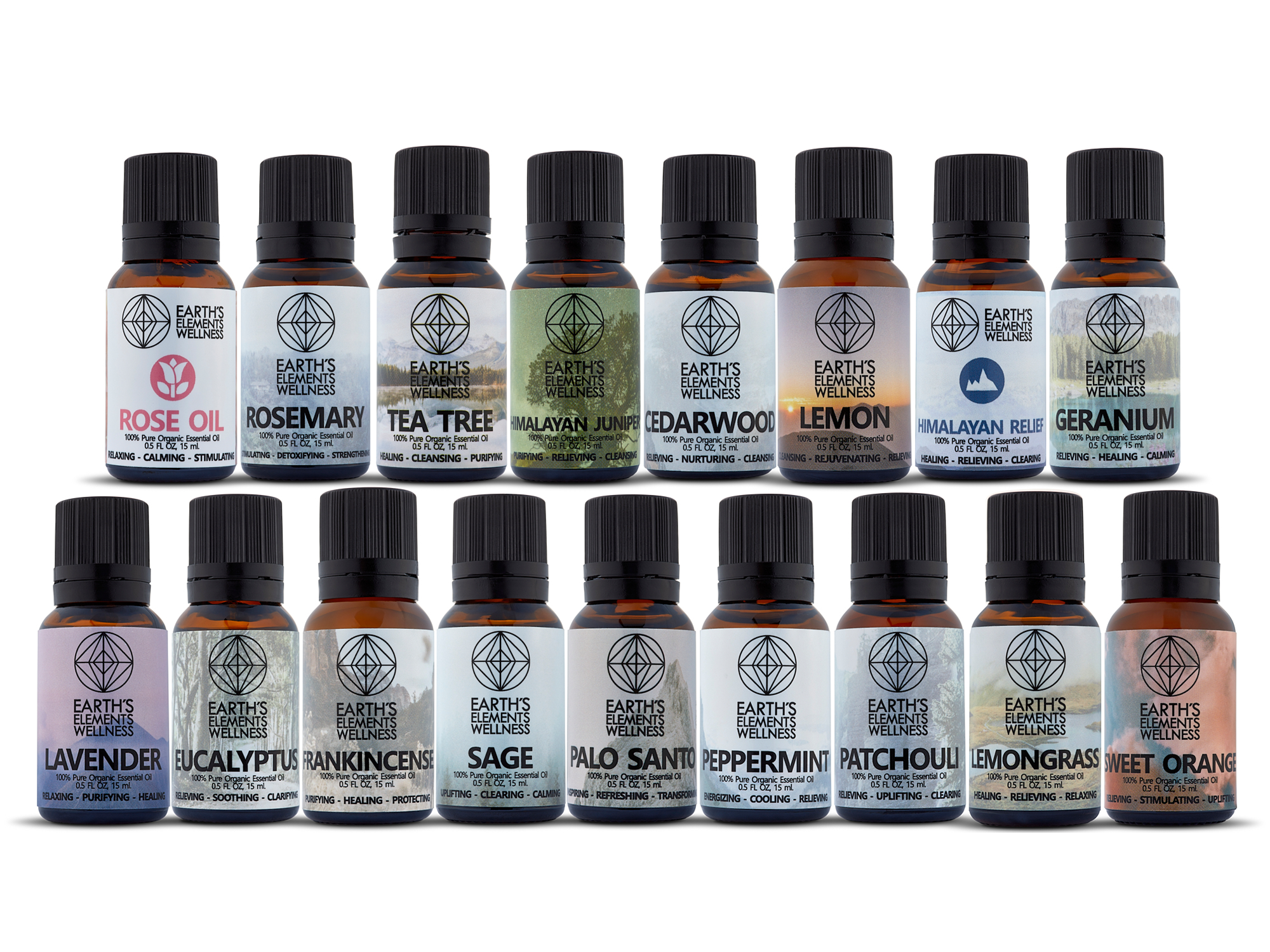 earths elements's collection of essential oils