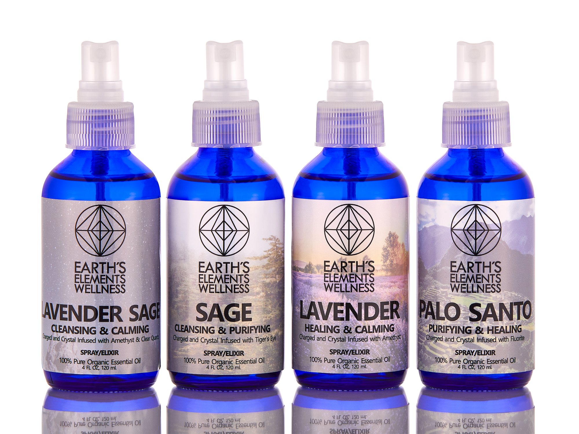 four essential oil sprays
