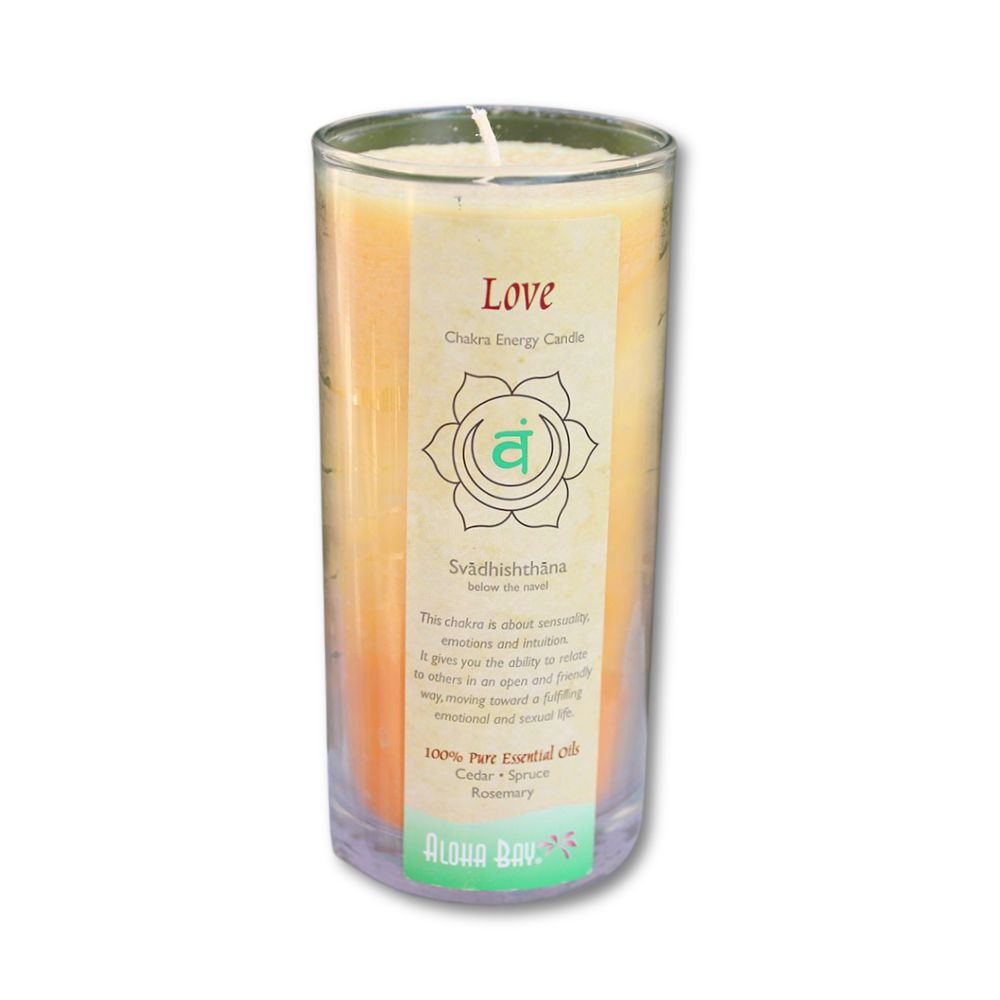 Palm Wax Candles of Sacral Chakra Energy Love 11oz Earths Elements