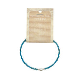 Blue Apatite Faceted Stone & Pearl Collection Bracelet