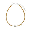 Citrine Faceted Stone & Pearl Collection Bracelet