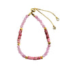 Rose Quartz mix Disc Stone Bracelet