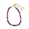 Amethyst Disc Stone Bracelet