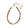 Picture Jasper Rondelle Pearl Stone Bracelet
