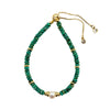 Turquoise Rondelle Pearl Stone Bracelet