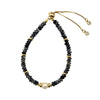 Labradorite Rondelle Pearl Stone Bracelet