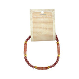 Pink Quartz Disc Stone Bracelet