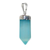 Dyed Blue Agate Small Point Pendant -earths elements