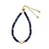 Lapis Lazuli Rondelle Pearl Stone Bracelet