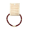 Carnelian Rondelle Pearl Stone Bracelet