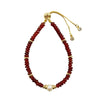 Carnelian Rondelle Pearl Stone Bracelet