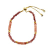 Pink Quartz Disc Stone Bracelet