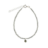 Labradorite Faceted Stone & Charm Bracelet