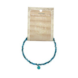 Blue Apatite Faceted Stone & Charm Bracelet 925