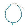 Blue Apatite Faceted Stone & Charm Bracelet 925