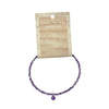 Amethyst Faceted Stone & Charm Bracelet