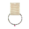Mix Tourmaline with Ruby Faceted Stone & Charm Bracelet 925