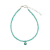 Amazonite Faceted Stone & Charm Bracelet 925