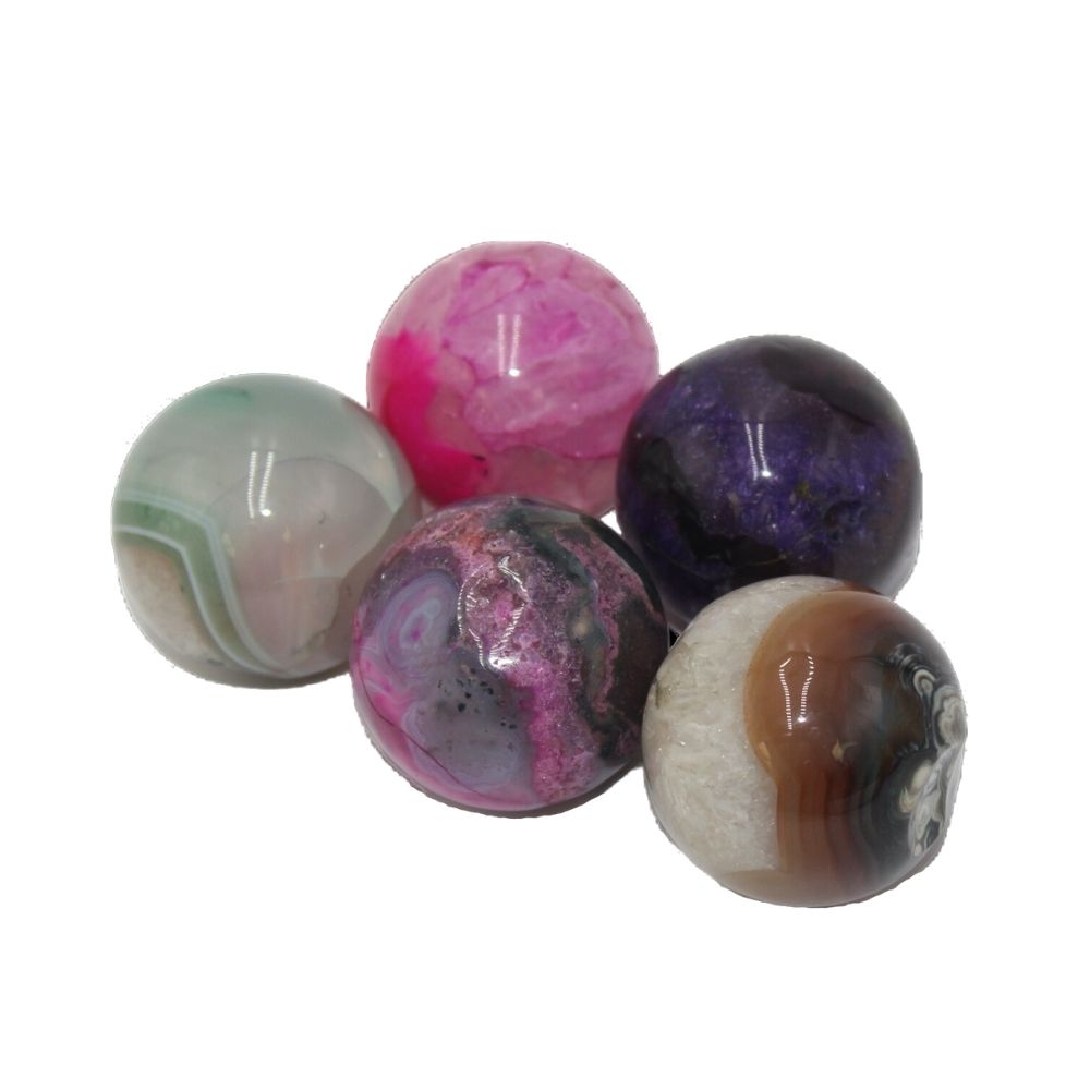 Assorted Dyed Agate Spheres