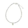 Moonstone Faceted Stone & Charm Bracelet 925