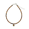 Tiger's Eye Faceted Stone & Charm Bracelet 925