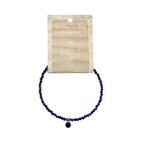 Lapis LazuliFaceted Stone & Charm Bracelet 925
