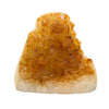 citrine crystal rock on a white background