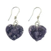 Amethyst Heart Earrings - 925