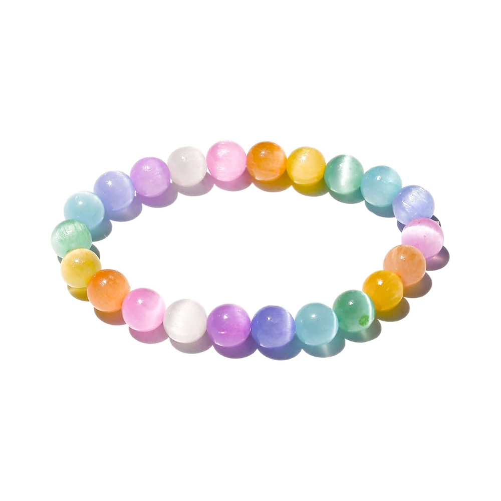Rainbow Pastel Selenite 8mm