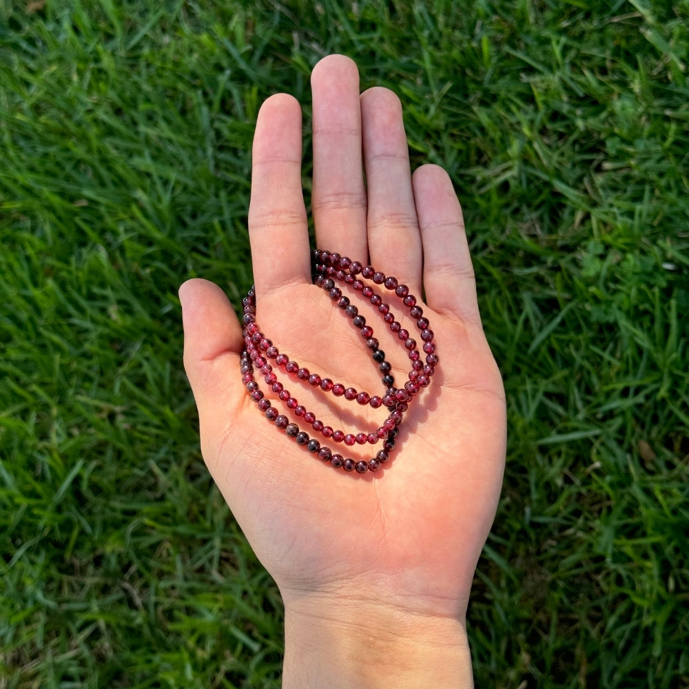 Garnet Mini Bracelet 4mm