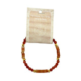 Carnelian Disc Stone Bracelet