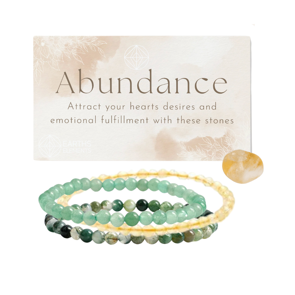 Abundance - Intention Bracelet Set- 4mm