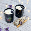 moon candle and amethyst sage bundle with palo santo