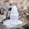 Selenite tower on a selenite charger plate