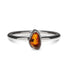 Amber Silver Ring