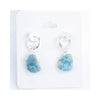 Aquamarine Raw Hoop Earrings
