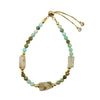Citrine & Amazonite Hexagon Stone Bracelet