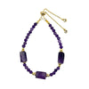 Amethyst Hexagon Stone Bracelet