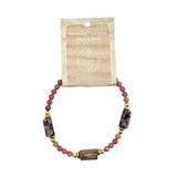 Rhodonite Hexagon Stone Bracelet
