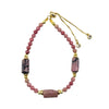 Rhodonite Hexagon Stone Bracelet